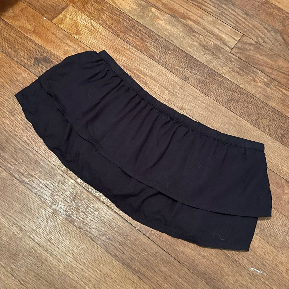 Hollister Tiered Bandeau Strapless Top in Black size L